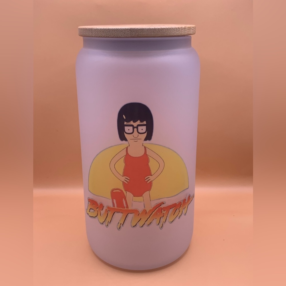 Boba burger color changing glass can